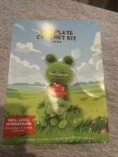 New Crochet Kit FROG W/ Mushroom Needle Creations Complete Intermediate Skill