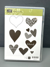 Stampin Up "I Heart Hearts" Clear Mount Stamp Set of 8 118571