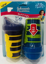 Vintage Y2K Era Johnson's Healthflow Big Kid Sippy Cups Set New NOS 2000 BIN 25