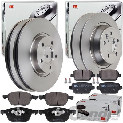 NK BREMSSCHEIBEN+BELÄGE VORNE+HINTEN passend für FORD MONDEO 4 MK4 Bj.2007-2014