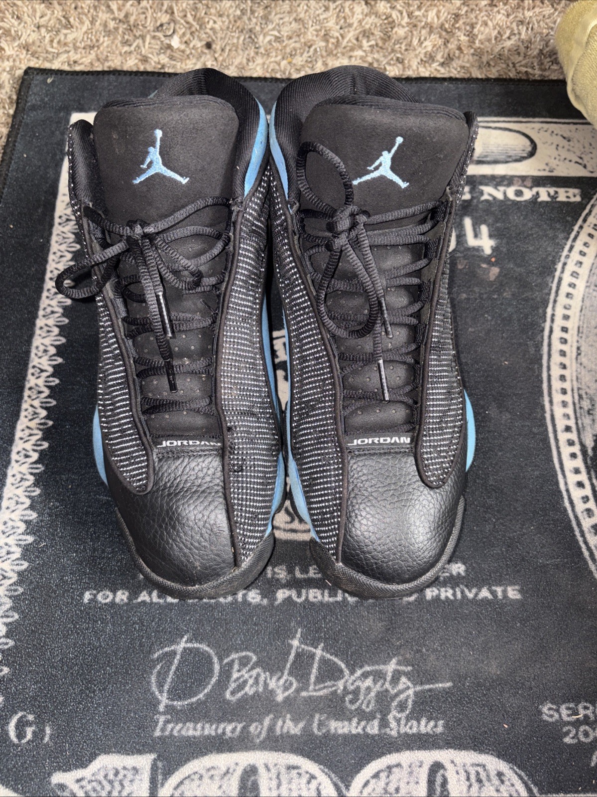These Are The Jordan 13 Retro Black University Blue Men Size 9