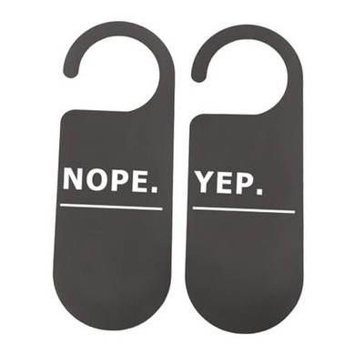  2 Pcs Nope Yep Do Not Disturb Sign Work Door Hanger double side Nope Yep