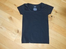 White House Black Market Women's  Nylon Stretch Short Sleeve Top Black Medium