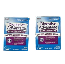 2X 30ct Schiff Digestive Advantage Daily Immune Probiotics 4 In 1 EXP 12/25