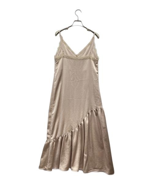 Ameri                    Satin cami dress beige 0… - image 4