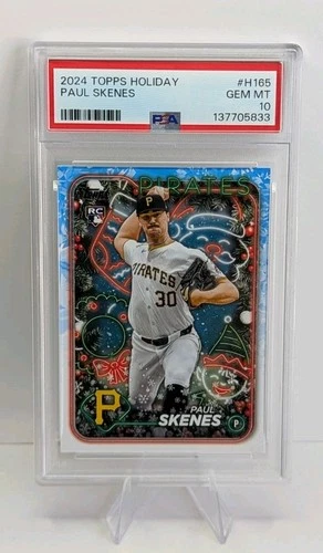 2024 Topps Holiday Paul Skenes #H165 Rookie Pirates PSA 10