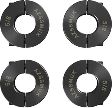 AZSSMUK 5/8" Bore Double Split Clamp-On Shaft Collars of Carbon 5/8, Black 