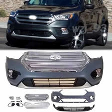 Complete Front Bumper Cover Kit Without Fog Light For 2017 2018 2019 Ford Escape