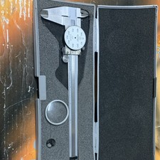Mitutoyo Caliper 6" 0.001 in White Dial /-0.001 in Accuracy Case Dial Broken 
