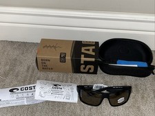 Costa Del Mar Reefton Pro Matte Black / Sunrise Silver Mirror Glass 580G NEW