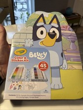 Crayola Bluey Art Kit for Kids 45pcs Coloring Book Stickers 4