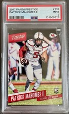 2017 -PATRICK MAHOMES- PSA 9 Panini PRESTIGE ROOKIE Chiefs Football Card - RC