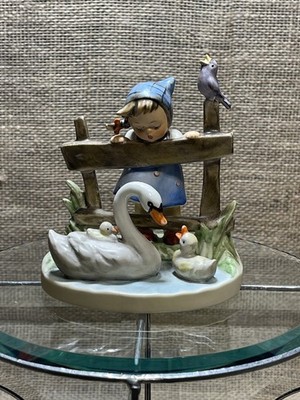 Vintage Goebel Hummel 344 Feathered Friends Figurine /  W Germany 1956