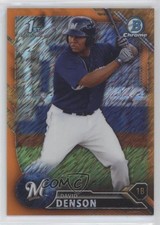 2016 Bowman Chrome Prospects Orange Shimmer Refractor 11/25 David Denson 0f8