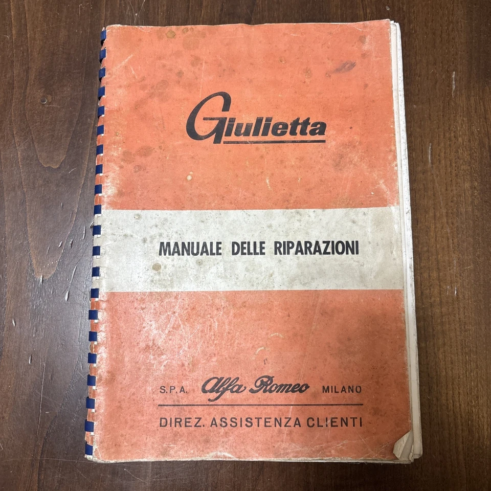 Alfa Romeo Giulietta Manuale Riparazioni Coupe Spider - Immagine 2 di 4