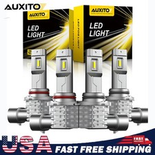 AUXITO 9005 9006 LED Headlight Bulbs Combo High Low Beam 6500K Super Bright 4pcs