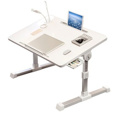 Adjustable Laptop Desk for Bed with USB Ports, Foldable Lap Desk for Working