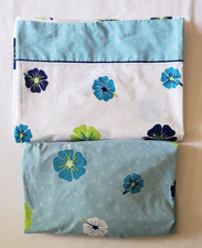 Target Twin Flat and Fitted Sheet Floral and Polka Dots Blue Purple White Green