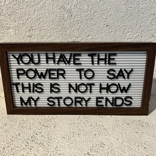 Wooden Letter Board With Extra Stick Letters 14  X 7  