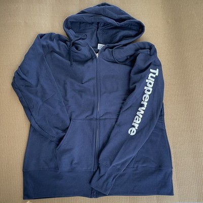 Tupperware Consultant Hoodie Sweatshirt Jacket Full Zip Logo Sleeve Size 3XL