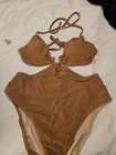 Victoria's Secret Shimmer Glitter Golden Monokini XXL NWT GORGEOUS Swim Suit — photo 4