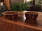 TWO Hull Pottery Brown Drip Glaze Pottery Soup Bowl Or Pot Pie Dish NO LID