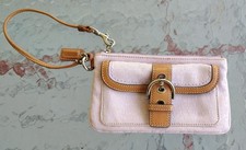 Coach Vintage SMALL Lavender Signature C Soho Y2K Zip Wristlet