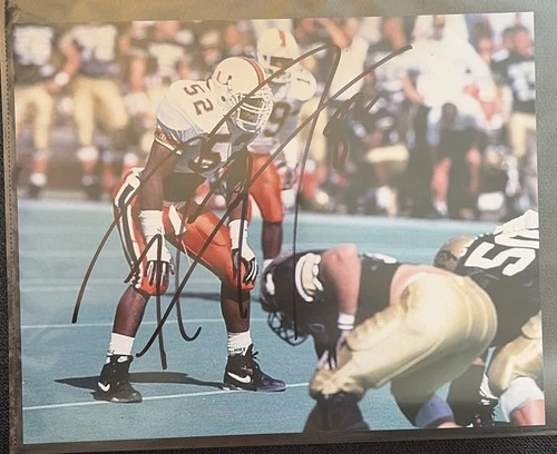 Ray Lewis Autographed Hand Signed 8x10 Phot NCAA College Photo Very Good Auto