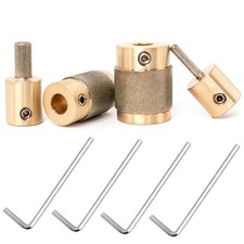 4PCS Diamond Bits for Stained Glass Grinder, Professional Drilling Shaping Grind