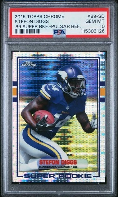Stefon Diggs Topps Chrome 1989 Super Rookie #89SD Pulsar Refractor