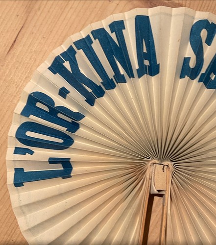VINTAGE ADVERTISING FAN ÉVENTAIL L’OR KINA SABATIER ART DECO FRANCE DRINK LIQUER - Picture 8 of 12