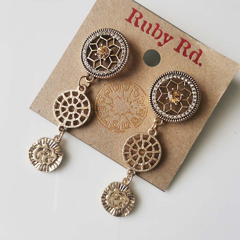 Ruby Rd Jewelry New Ruby Rd. Floral Drop Dangle Earrings Gift Vintage Lady Party ...