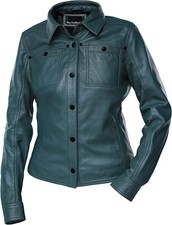 Womens Button Front Lambskin Leather Jacket Shacket