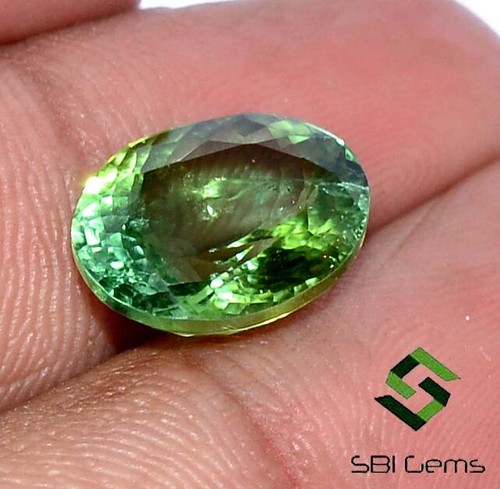 Certificado Verde Natural Turmalina Corte Ovalado 13x11 MM Mejor Calidad Holgado - Picture 3 of 11