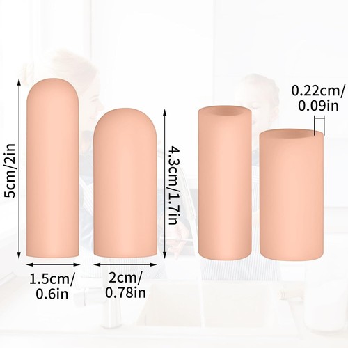 14 Pc or 20 PCS Gel Finger Cots,Silicone Finger Protectors Thumb Protector Cover - Picture 15 of 20