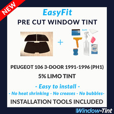Easyfit Static Vor Cut Getönt & Werkzeuge für Peugeot 106 3-door 91-96 (PH1) 5%