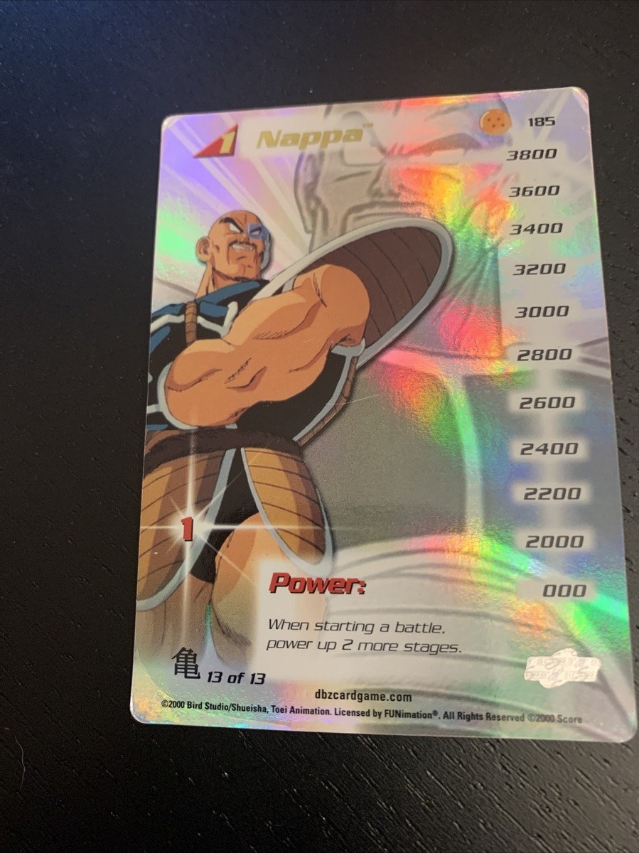Limited Nappa Rare Holo Foil Hi-Tech Card 185 DBZ Score CCG Dragon
