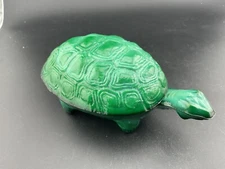malachite jade glass turtle box Czech