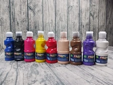 Prang Ready To Use Tempera Paint Assorted Colors Lot of (9) Bottles