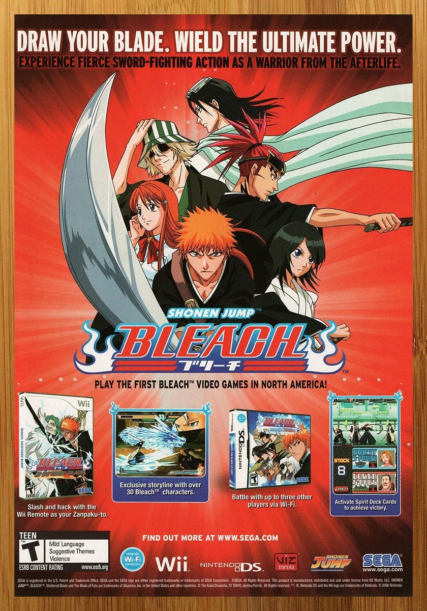 2006 Bleach: Shattered Blade / Blade of Fate Wii DS Print Ad