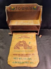 Vintage Wooden Shelf  Towel Rack Adobe Millin...