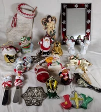 Assorted Christmas Vintage & Modern Decorations & Ornaments Lot 1