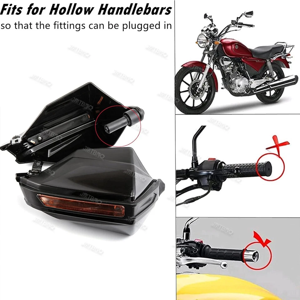 7/8 英寸摩托车黑色护手挡风板适用于 Triumph Bonneville T120 T100 — 第 2/4 张图片