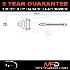 Fits Vauxhall Corsa 2006-2014 Apec Front Hand Brake Cable 574127