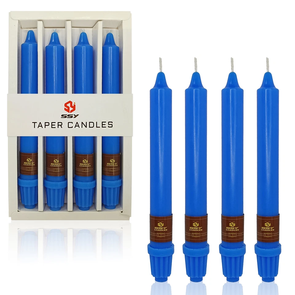 "Juego de 4 velas de cena velas cónicas sin perfume decoración del hogar 8""" Foto 3 de 4