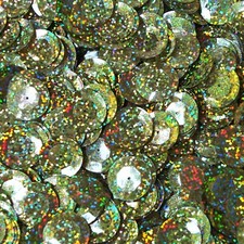 20mm Cup Sequins Gold Multi Reflective Paillettes Made in USA