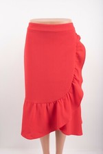 Boden Womens Ruffle Frill Ella Skirt UK 14 US 10 Pink Knee Length T0197 NWT