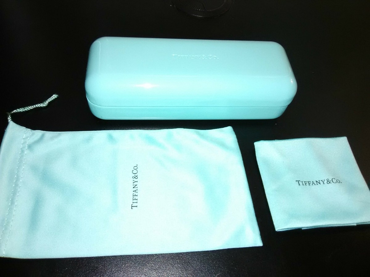 Tiffany & Co. Sunglass Eyeglass Hard Large Case With Microfiber