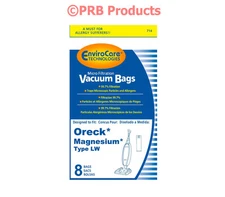 Oreck Type LW LWPK60H Allergy Upright Vacuum Cleaner Bags Magnesium 68780 OR1451