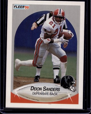 1990 Fleers Deion Sanders #382 Atlanta Falcons-DB